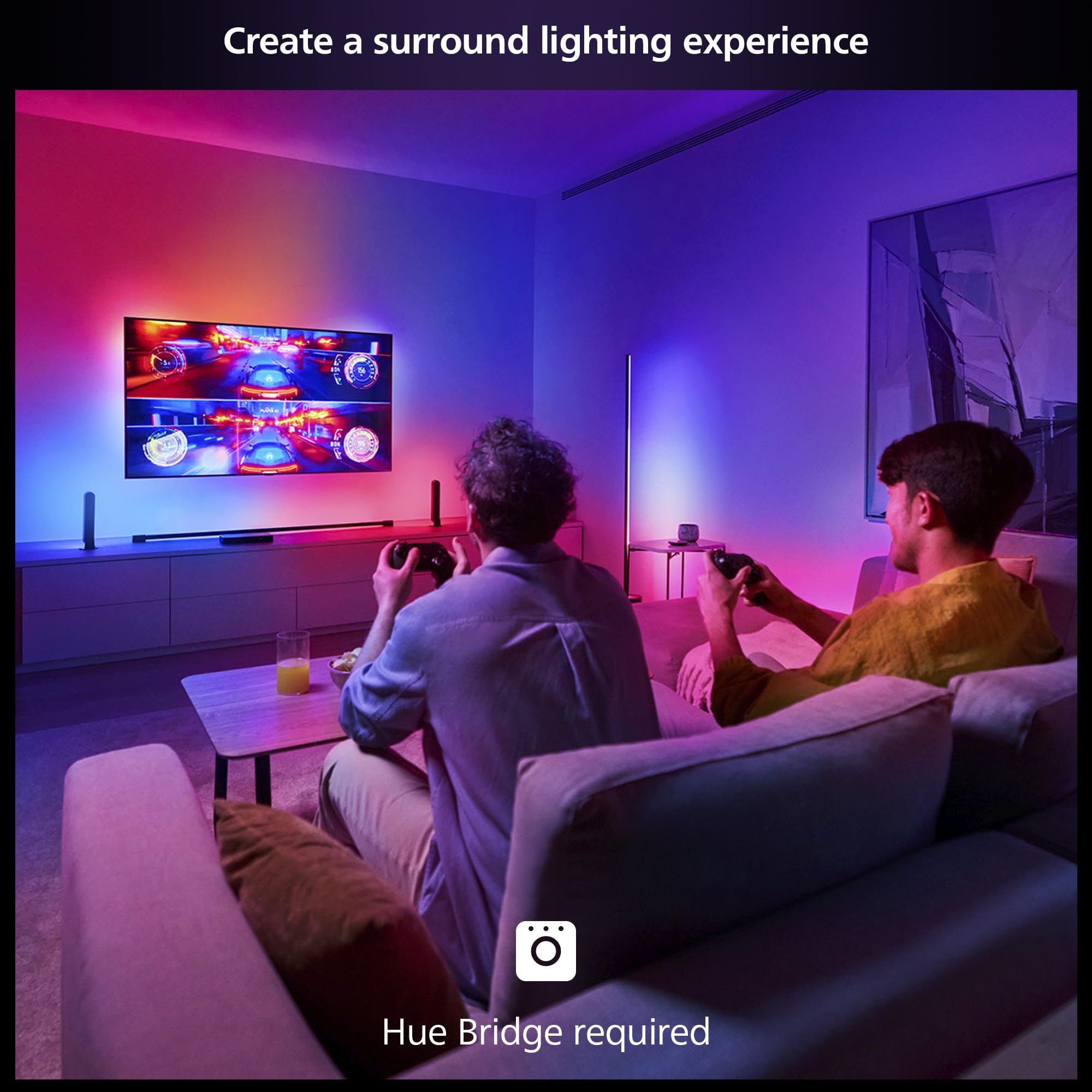 Philips Hue HDMI Sync Box 8K, 4 HDMI Bağlantısı, Akıllı Aydınlatma